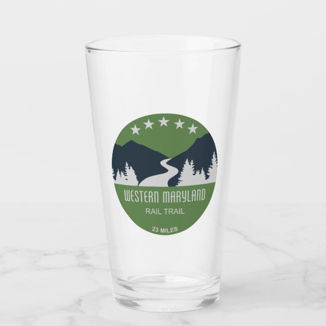 Western Maryland Rail Trail Glass (Front)