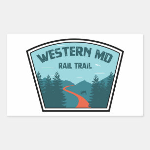 Western Maryland Rail Trail Rectangular Sticker