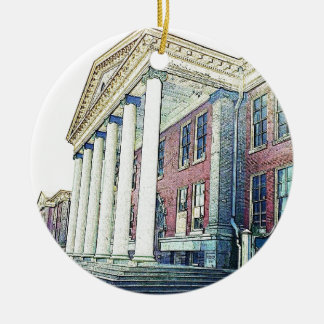 Western Michigan University Historic East Hall Ceramic Tree Decoration