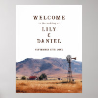 Western Mountain Wedding Welcome Sign