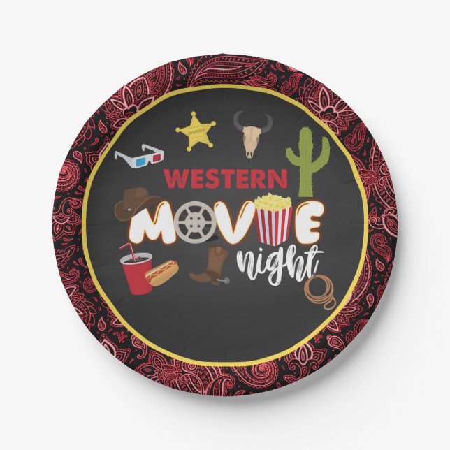 Western Movie Night Plate (Front)