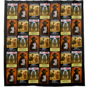 Western Movie Poster Parody Shower Curtain