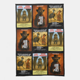 Western Movie Poster Parody Tea Towel