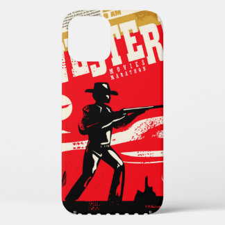 Western movies marathon retro poster design layout iPhone 12 case