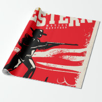 Western movies marathon retro poster design layout