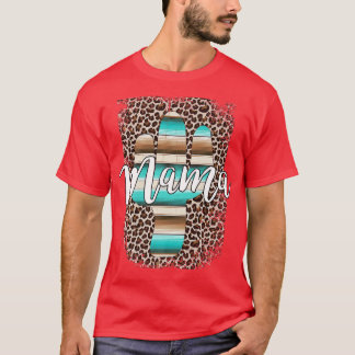 Western Mum Leopard Cactus Serape Cowgirl Rodeo Ma T-Shirt