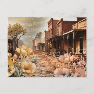 Western Old Town Memories Vintage Postcard