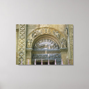 Western opening tympanum depicting the Marriage at Canvas Print