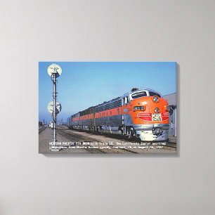 Western Pacific F7 California Zephyr 24" x 16"  Canvas Print