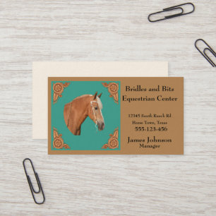 Western Palomino Horse Business Cards