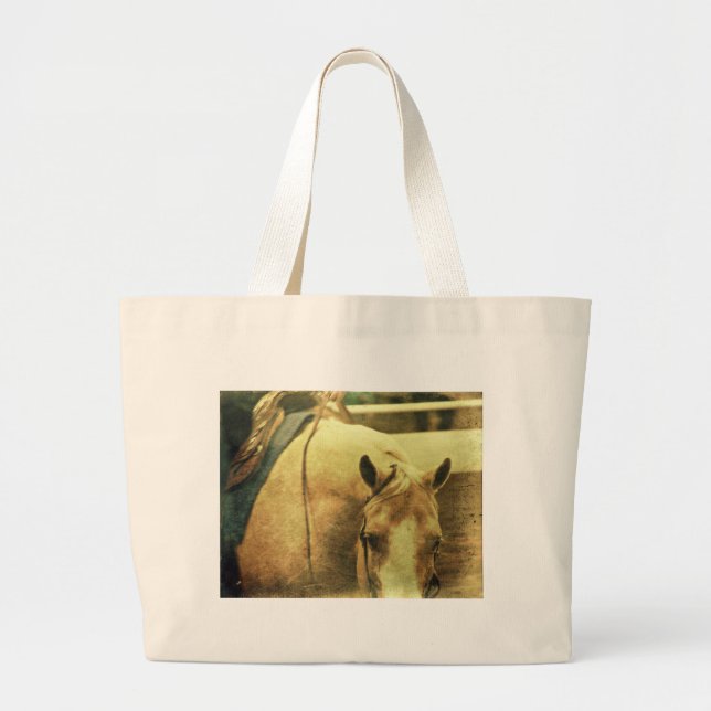 Western Palomino Large Tote Bag (Front)