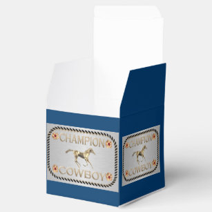 Western Party Favour Or Gift Box Champion Cowboy