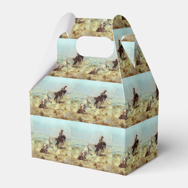 Western Party Favour Or Gift Box Old West (Front Side)