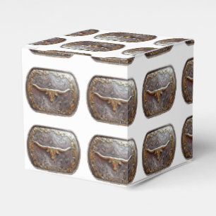 Western Party Favour Or Gift Box Texas Longhorn