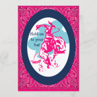 Western Party Rodeo Cowgirl Bucking Horse