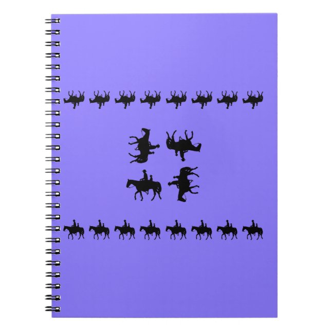 Western Periwinkle - Horseback Silhouettes Notebook (Front)