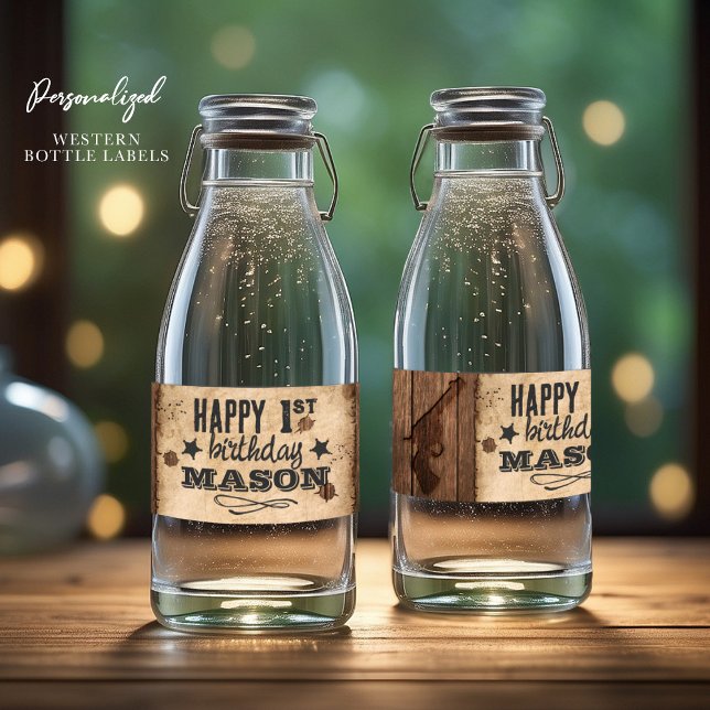 Western Personalised Bottle Labels (Creator Uploaded)