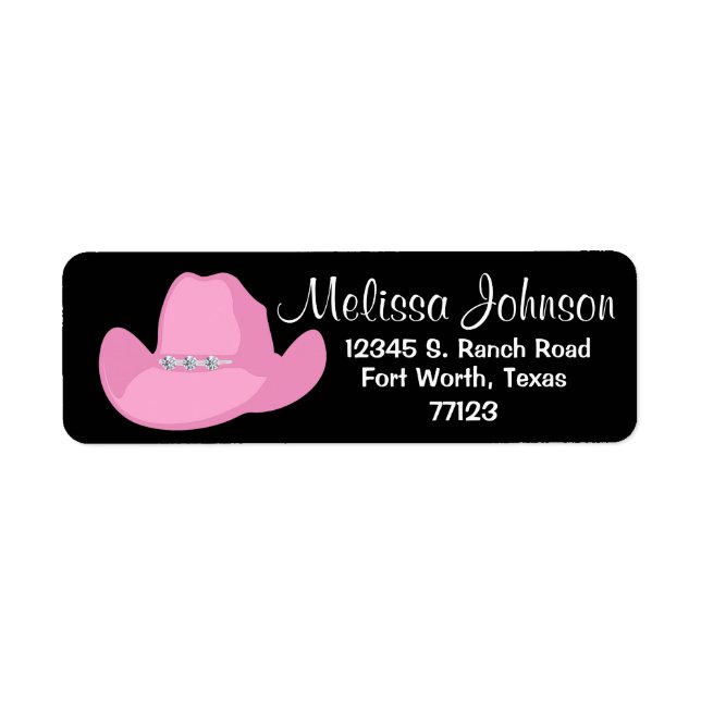 Western Pink Cowgirl Hat (Front)
