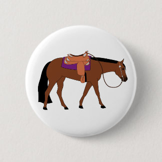 Western Pleasure Horse 6 Cm Round Badge