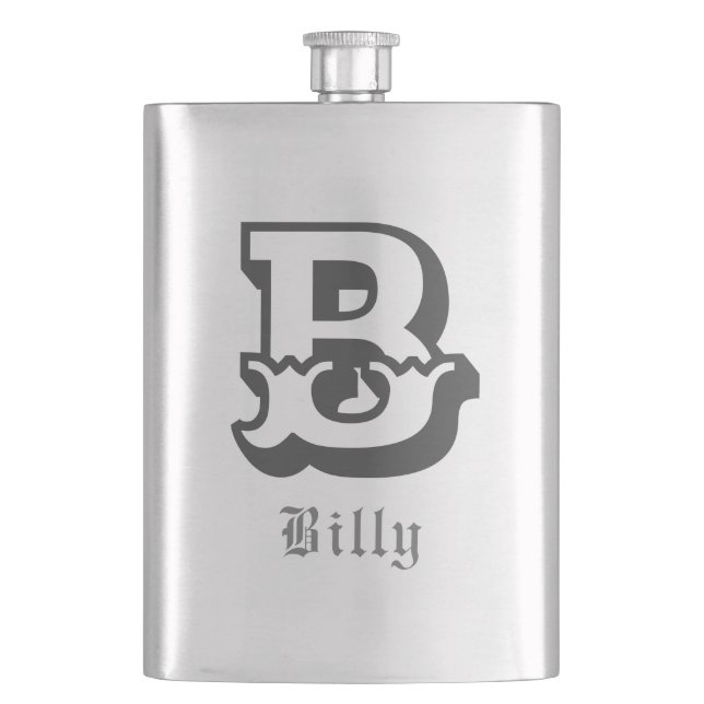 Western pride Personalised Monogram Hip Flask (Front)