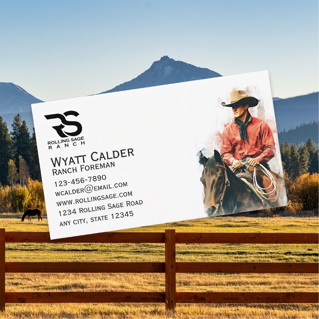 Western Professional Rancher Business Card (Creator Uploaded)