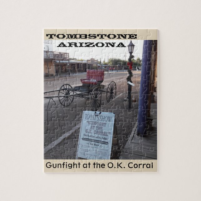Western Puzzle - Gunfight at the OK Corral in AZ (Vertical)