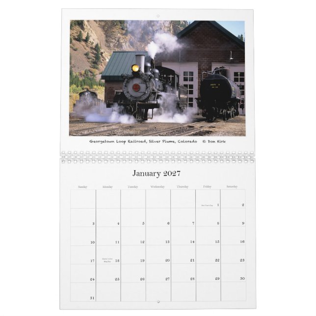 Western Railroading Calendar (Jan 2027)