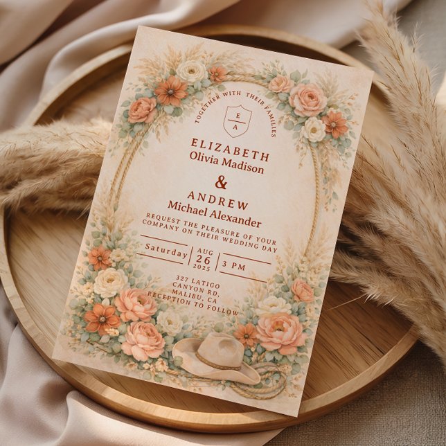 Western Ranch Romance Wedding Invitation (Creator Uploaded)