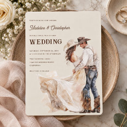 Western Ranch Wedding Invitation
