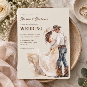 Western Ranch Wedding Invitation