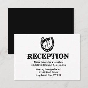 Western Reception Black Horse Country Wedding Invitation