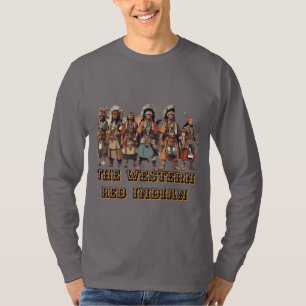 Western Red Indian Fighters Of Courage Unity - T-Shirt