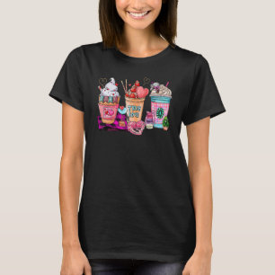Western Retro Valentine Drinks Coffee True Love He T-Shirt