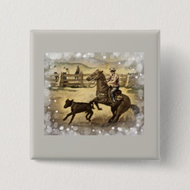 Western Ride 15 Cm Square Badge (Front)