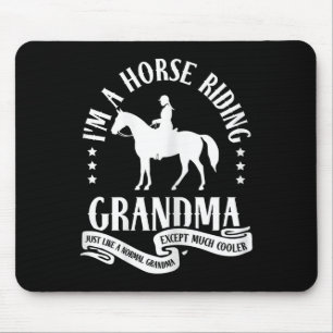 Western Rider Horse Grandmother Horseback Riding G Mouse Pad