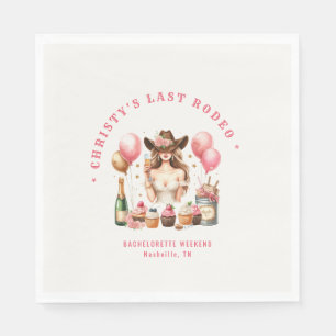Western Rodeo Bachelorette Party Bridal Shower Napkin