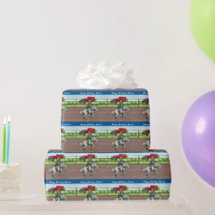 Western Rodeo Cowboy  Bronc Riding Personalised Wrapping Paper