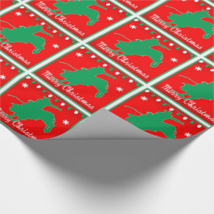 Western Rodeo Cowboy  Bull Riding  Christmas Wrapping Paper