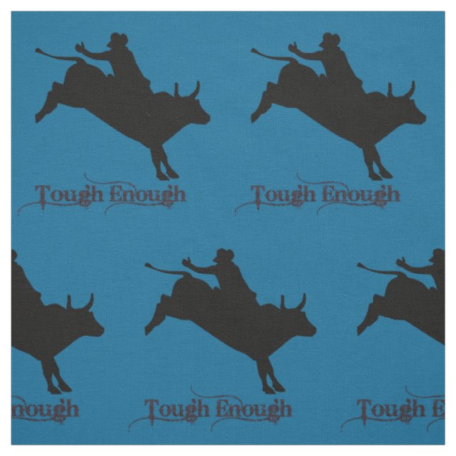 Western Rodeo Cowboy Bull Riding Fabric (Swatch)