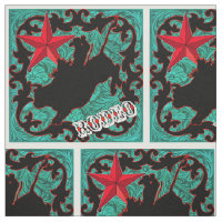 Western Rodeo Cowboy Bull Riding Faux Leather