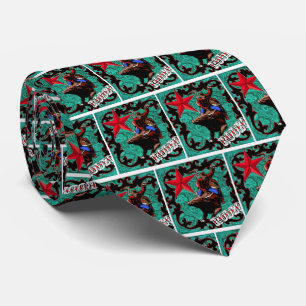 Western Rodeo Cowboy Bull Riding Necktie