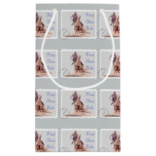 Western Rodeo Cowboy Gift Bag Calf Roper