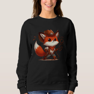 Western Rodeo Cowboy Hat Fox Texas Animals Sweatshirt