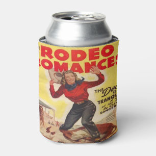 Western Rodeo Cowgirl Tying Calf Rodeo Romance Ca Can Cooler