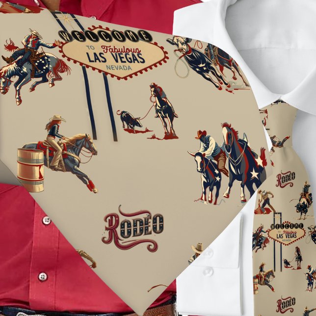 Western Rodeo Events Las Vegas Cowboys Cowgirls Tie (Western Rodeo Events Cowboy Cowgirls Las Vegas Rodeo NFR)