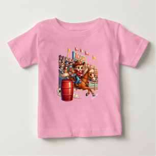 Western Rodeo Horse Cowgirl Barrel Racing Custom Baby T-Shirt