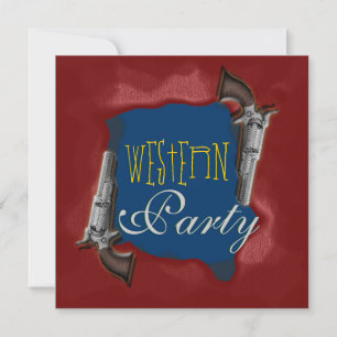 Western rodeo horse ranch party invitation