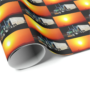 Western Rodeo Livestock Cattle Hauling Truck Wrapping Paper