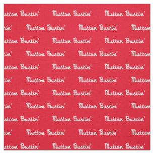Western Rodeo Mutton Bustin Rope Text Print Fabric