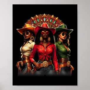 Western Rodeo Texas Black History Black Cowgirls L Poster